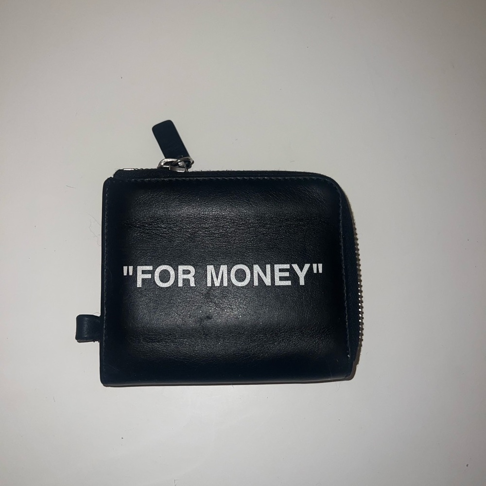 Off White “For Money” Black Wallet.